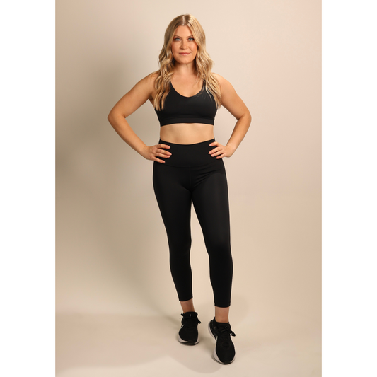Quoia Be Your Strength High-Waist Leggings In Black