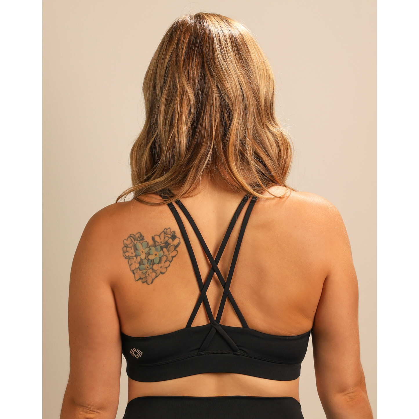 Quoia Be Your Strength Sports Bra In Black