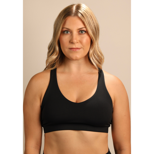 Quoia Be Your Strength Sports Bra In Black