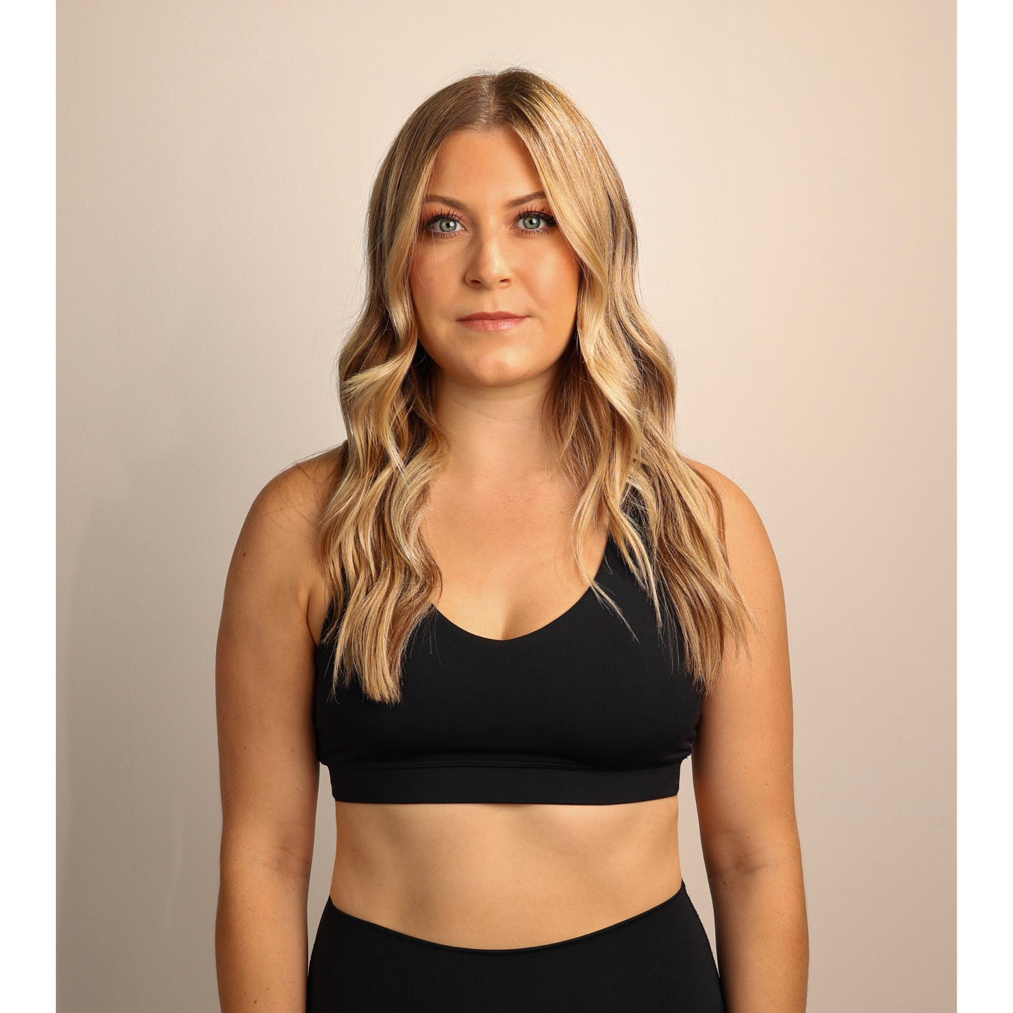 Quoia Be Your Strength Sports Bra In Black