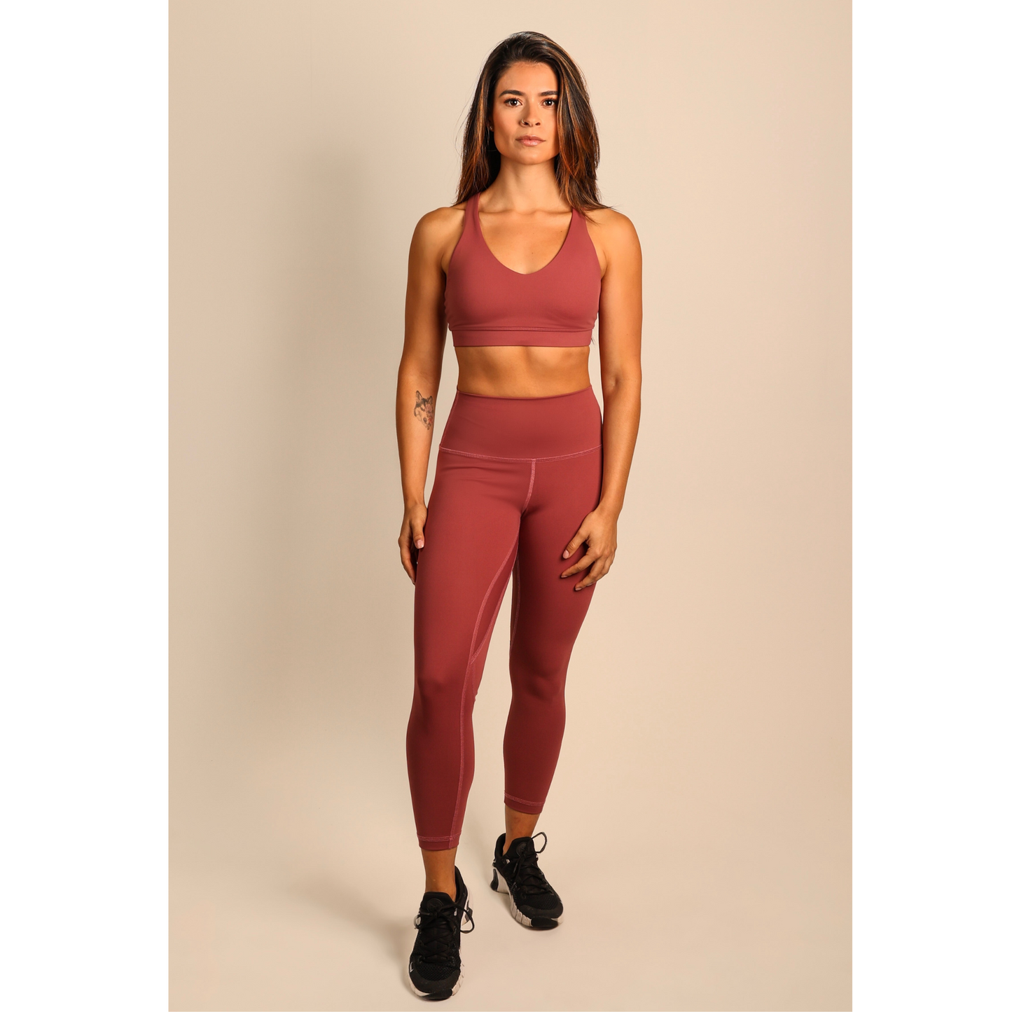 Quoia Be Your Strength High-Waist Leggings In Blush