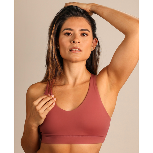 Quoia Be Your Strength Sports Bra In Blush