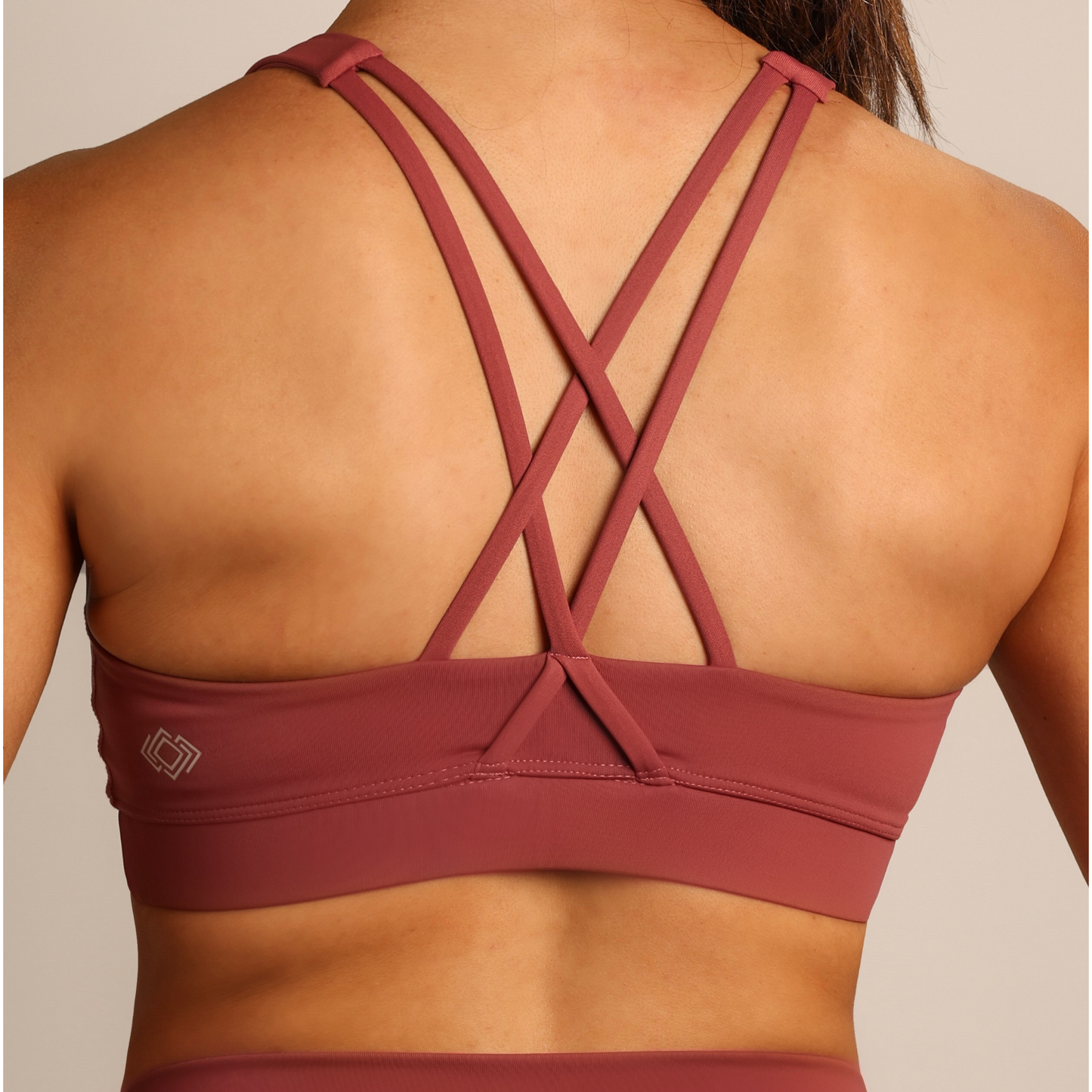 Quoia Be Your Strength Sports Bra In Blush