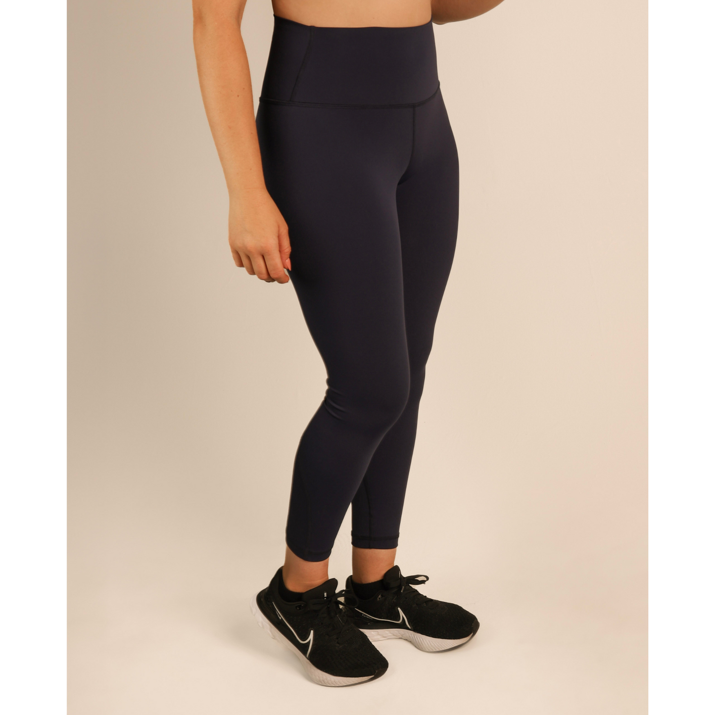 Quoia Be Your Strength High-Waist Leggings In Navy