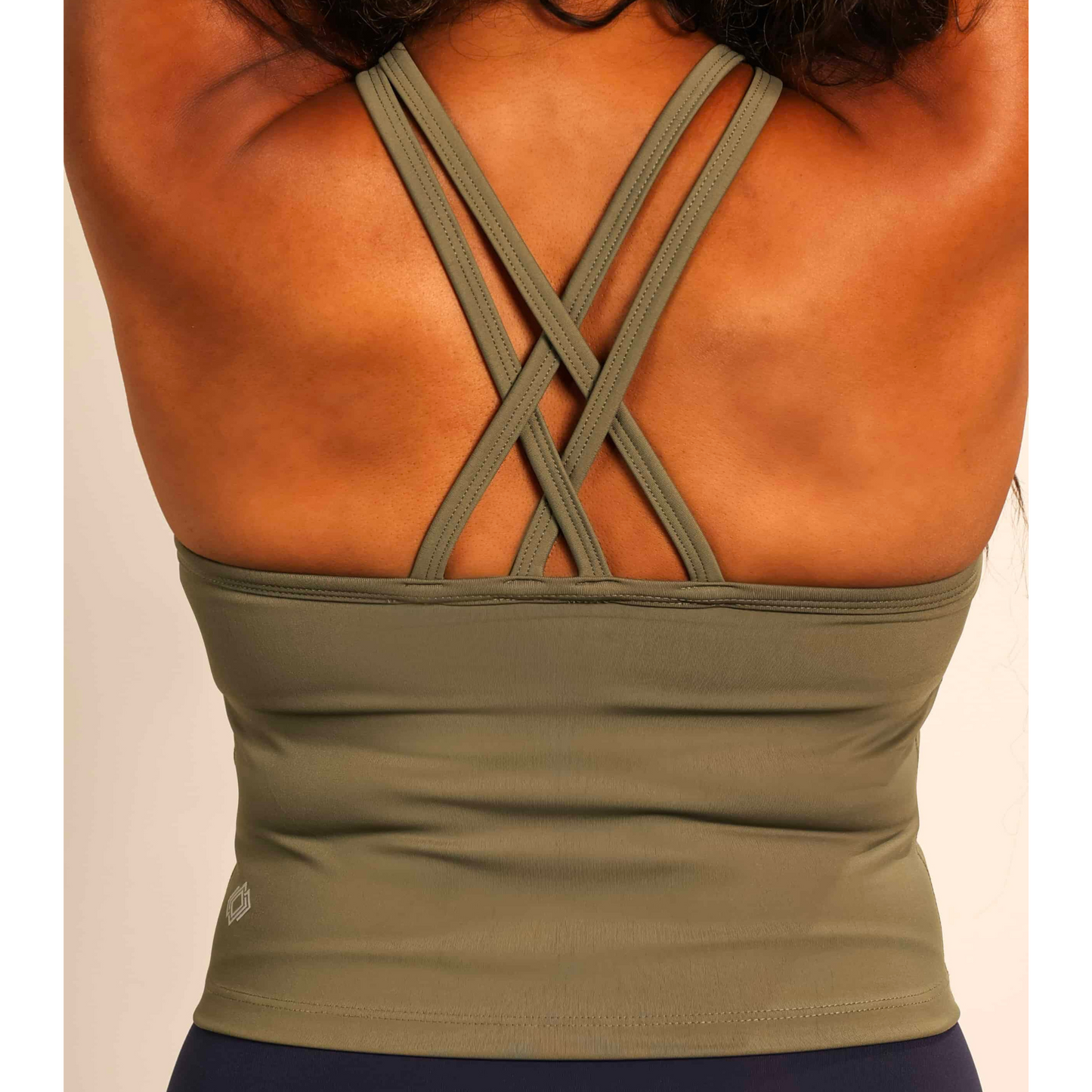 Quoia Be Your Strength Workout Tank Top In Olive