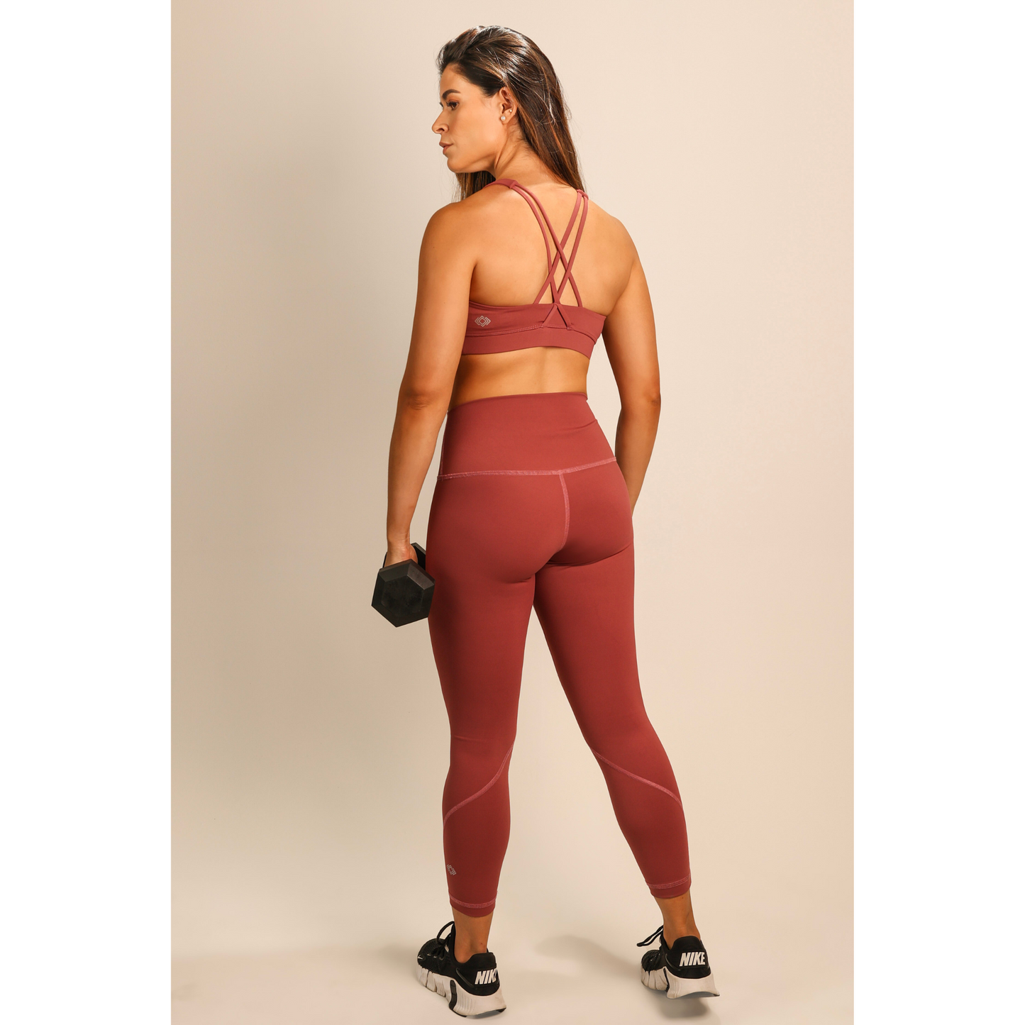 Quoia Be Your Strength High-Waist Leggings In Blush